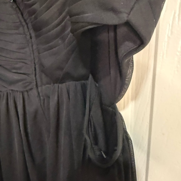 Hailey Logan Black Pleated Sweetheart Cocktail‎ Dress Women’s Size 9/10 Formal - Picture 5 of 6